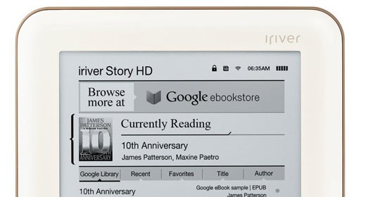 iriver Story HD, Google prova l'e-reader