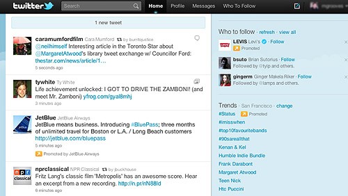 Tweet promozionali insieme a tutti gli altri