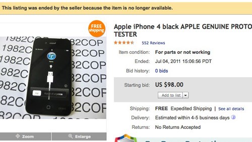 Il mistero del prototipo di iPhone 4 su eBay