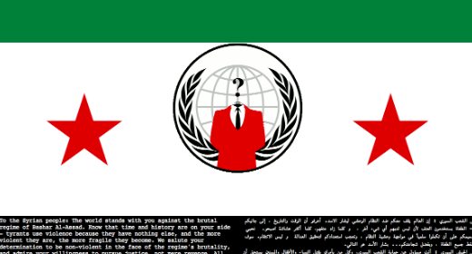 Anonymous contro il Ministero della Difesa siriano