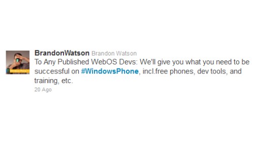 Microsoft chiama gli sviluppatori orfani di webOS