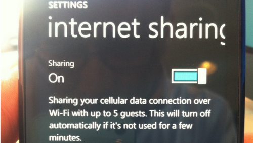 Windows Phone Mango supporta il WiFi hotspot
