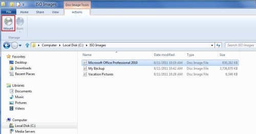 Windows 8: supporto nativo per le immagini ISO e VHD