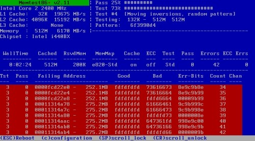 Testare le memorie con Memtest86+