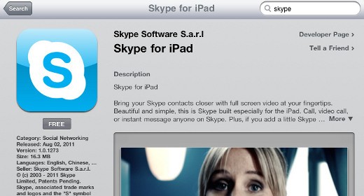Skype sbarca su iPad