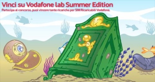 Concorso Vodafone Lab, Summer Edition: vinci ricariche gratuite sino 2 volte al giorno