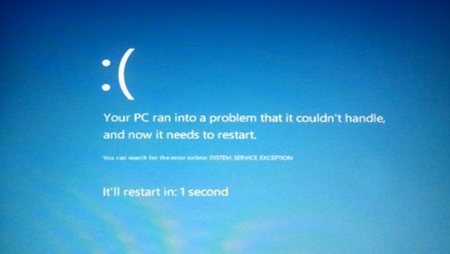 Windows 8: la Blue Screen Of Death ha una faccina triste
