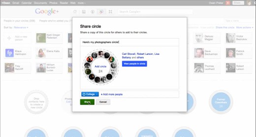 Le cerchie sociali si possono condividere