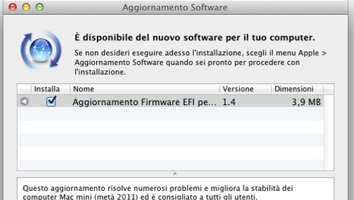 Nuovi firmware per MacBook Pro, Air, iMac e Mac mini