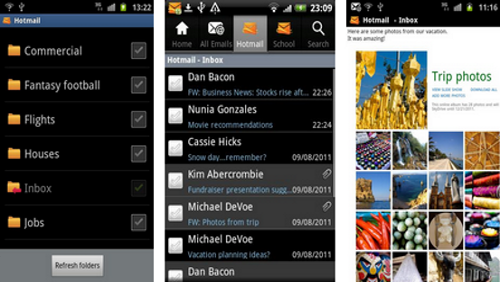 Hotmail su Android con l'applicazione ufficiale