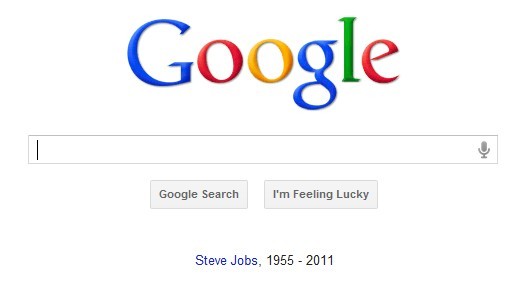 Tributo Google a Steve Jobs Tributo Google a Steve Jobs
