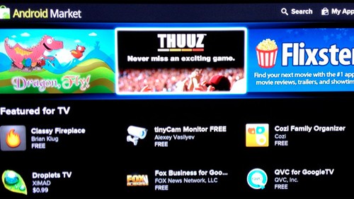 Google TV 2.0 e Android Market, ecco le immagini