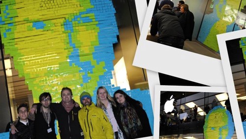 Steve Jobs celebrato con 4.001 Post-it