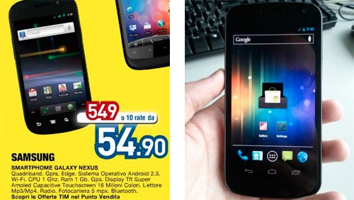 Samsung Galaxy Nexus già disponibile da Euronics?