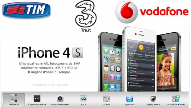 iPhone 4S in arrivo con Tim, Tre e Vodafone