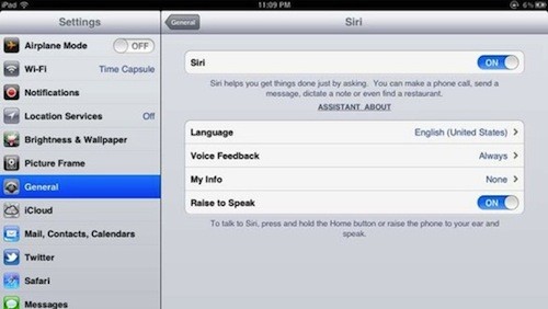 Siri fa un salto su iPad