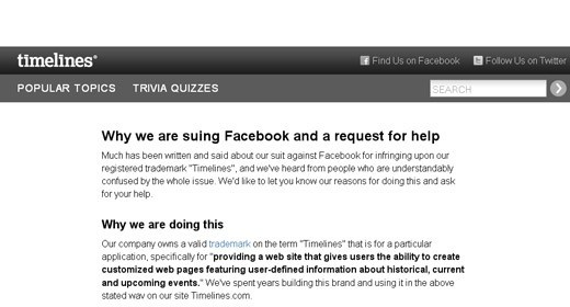 L'appello di Timelines.com L'appello di Timelines.com