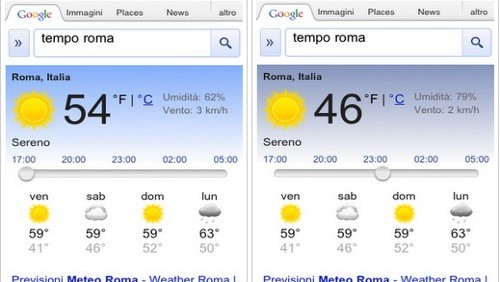 Google aggiorna le previsioni meteo su mobile
