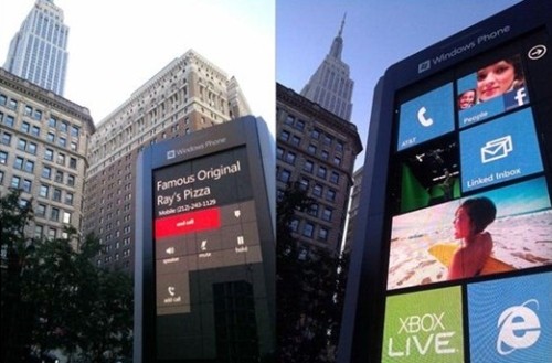 Microsoft installa un Windows Phone gigante a New York