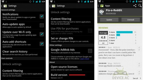 Android Market 3.3.11, APK disponibile per il download