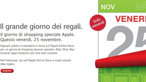 Black Friday Apple: sconti il 25 novembre