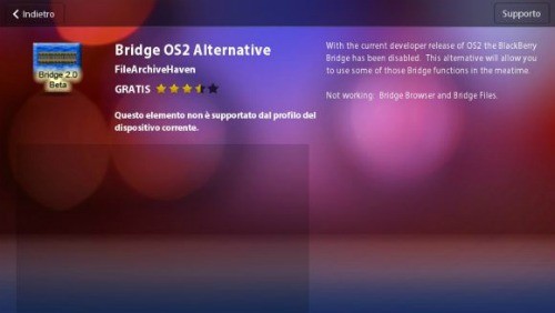 Un BlackBerry Bridge alternativo su BlackBerry App World