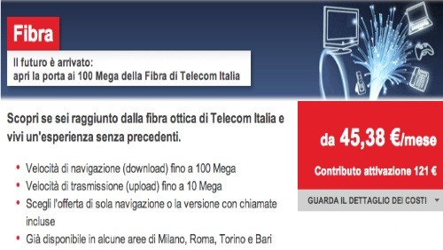 Al via l'offerta residenziale in fibra ottica di Telecom Italia
