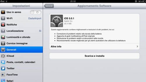 iOS 5.01 è disponibile