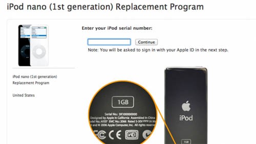 iPod Nano, Apple sostituisce la prima generazione