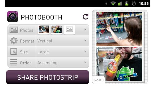 Photobooth, collage di fotografie su Android