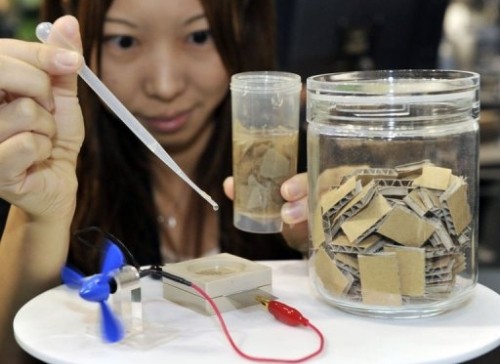 Sony crea una batteria con carta riciclata