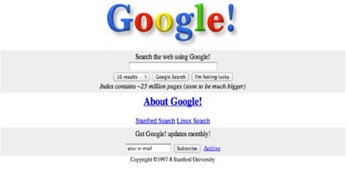 I più famosi siti Web nelle loro prime versioni