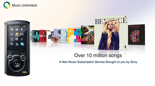 Music Unlimited arriva sui lettori MP3 Sony