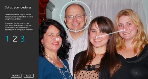 Windows 8, il login diventa grafico