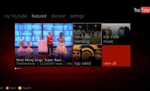 Xbox Live app: YouTube, MSN Video e MUZU.TV