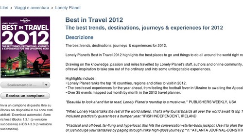 Best in Travel 2012 oggi gratis su iBookstore