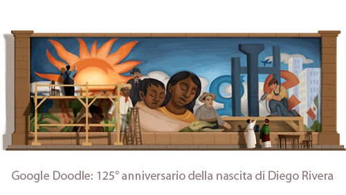 Diego Rivera celebrato con un Google Doodle