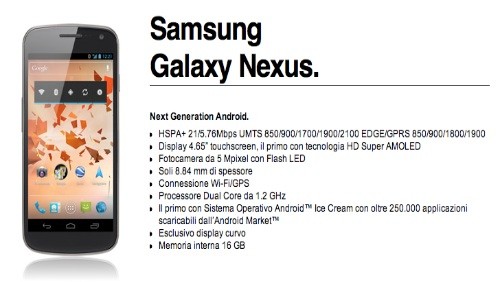 Il Galaxy Nexus entra nel listino di 3 Italia: ecco i dettagli delle offerte