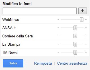 Selezione delle fonti su Google News Selezione delle fonti su Google News