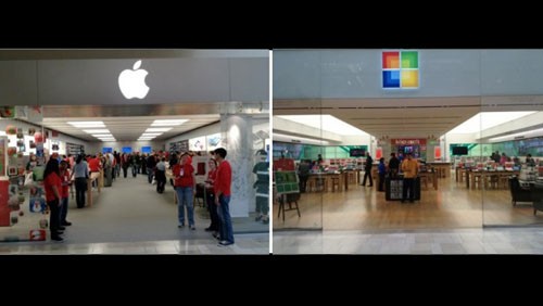 Microsoft clona Apple Store
