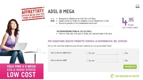 Tiscali lancia la moda delle ADSL low cost