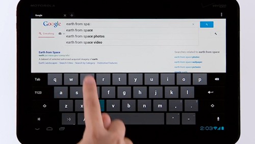 Motorola Xoom filmato con Android 4.0 ICS