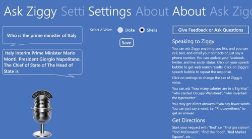Ask Ziggy, l'assistente personale per Windows Phone
