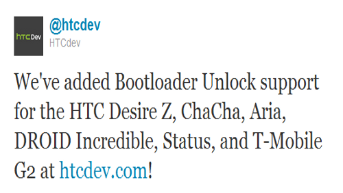 HTC: bootloader sbloccato per Desire Z e altri modelli