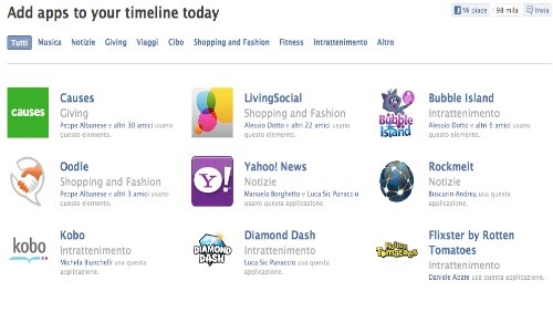 Facebook, nuove app per interagire sulla Timeline
