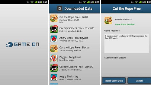 Game On, download salvataggi per giochi Android