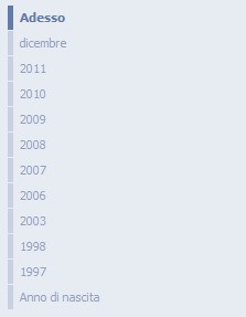 Cursore della Timeline Cursore della Timeline