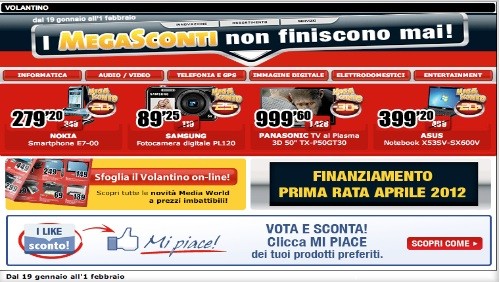 Mediaworld, i MegaSconti non finiscono mai