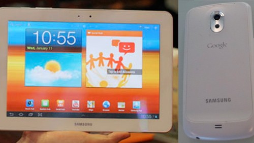 Samsung Galaxy Nexus e Galaxy Tab in bianco