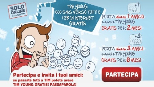 Passaparola Tim Young, ancora pochi giorni per aderire alla promozione dedicata agli under 30